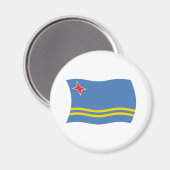 Aruba-Flaggenmagnet Magnet (Vorderseite/Rückseite)