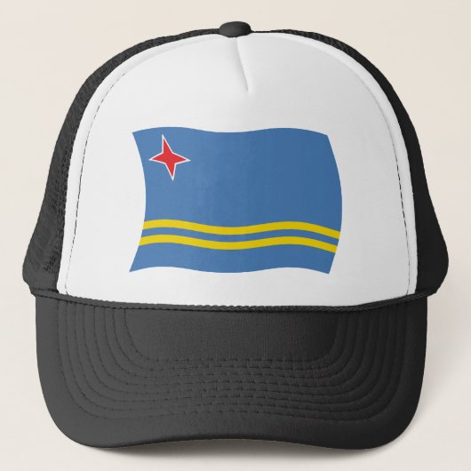 Aruba-Flaggenmütze Truckerkappe (Vorderseite)