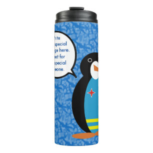 Aruba Flaggentag Fräulein Pinguin Sprechend Thermosbecher
