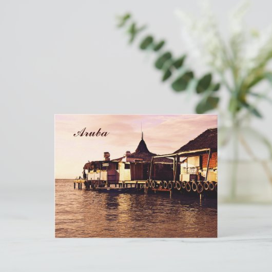 Aruba, frühe Morgengrauen Postkarte (Stehend Vorderseite)