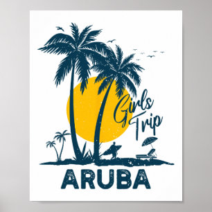 Aruba Girls Trip 2025 Familienurlaub Poster
