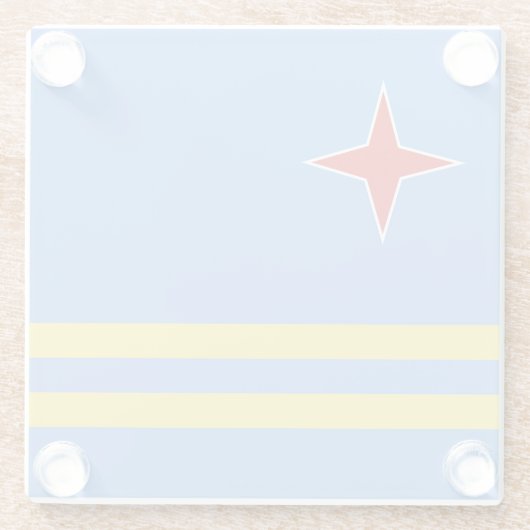 Aruba Glasuntersetzer (Rückseite)