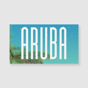 Aruba Hängemattenstrand Reiseplakat Magnetkarte
