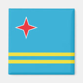 Aruba Hochwertige Flagge Magnet (Vorne)