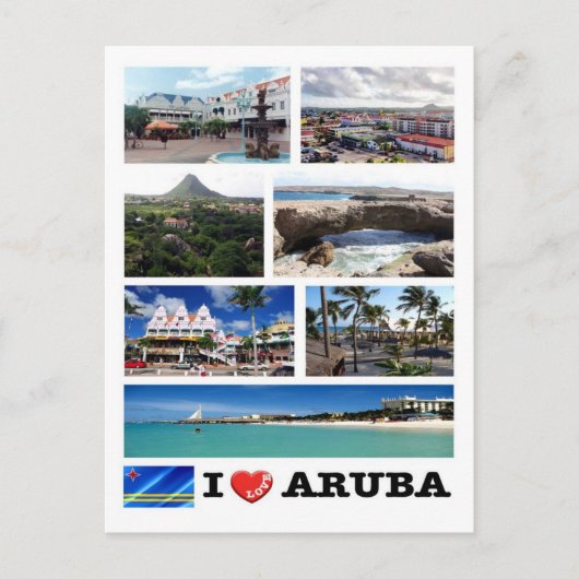 Aruba - I Liebe - Postkarte (Vorderseite)
