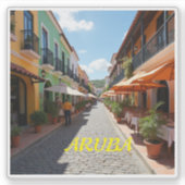 Aruba Innenstadt Aufkleber (Vorderseite)
