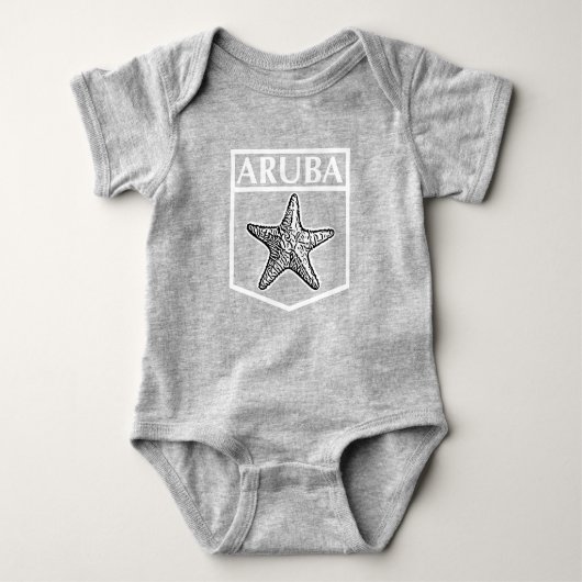 Aruba Island Design - Baby Jersey Bodysuit Baby Strampler (Vorderseite)