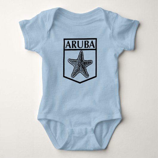 Aruba Island Design - Baby Jersey Bodysuit Baby Strampler (Vorderseite)