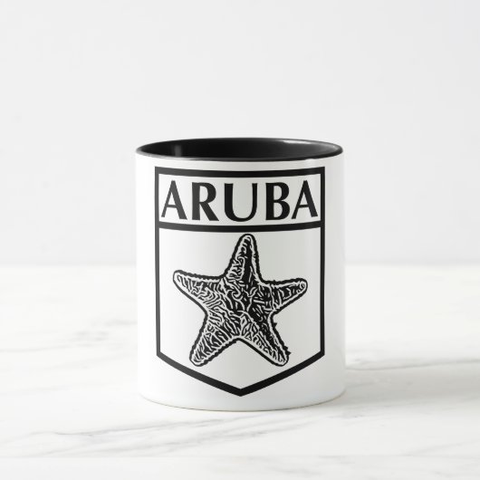 Aruba Island Design - Black 11 oz Combo Tasse (Zentrum)