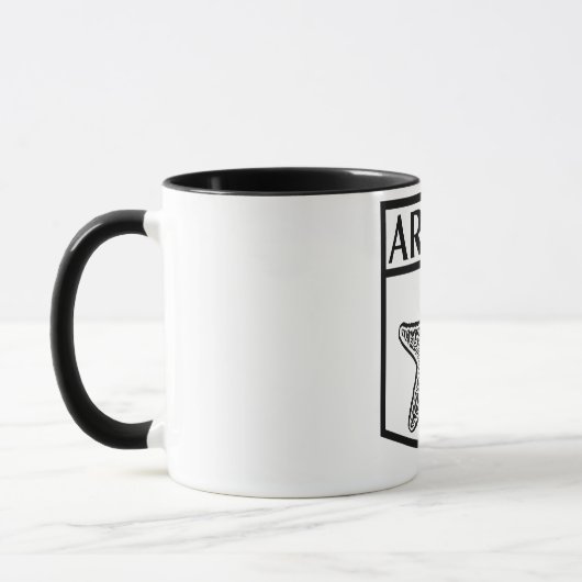 Aruba Island Design - Black 11 oz Combo Tasse (Links)