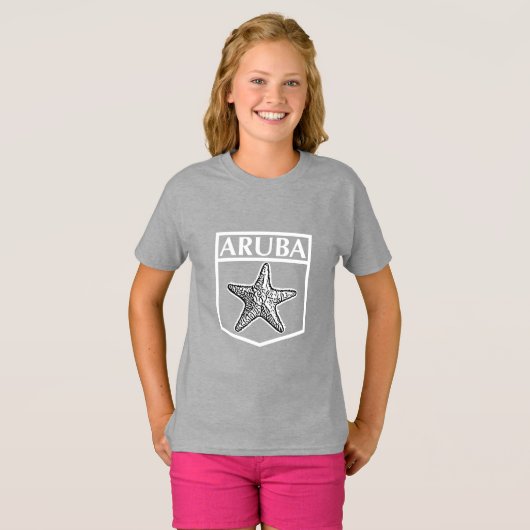 Aruba Island Design - Girls' Basic T - Shirt (Vorne ganz)