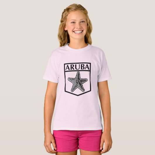 Aruba Island Design - Girls' Basic T - Shirt (Vorne ganz)