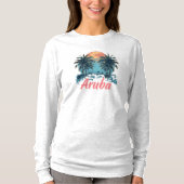 Aruba Island Design (Version 2) - Basic Long Sleev T-Shirt (Vorderseite)