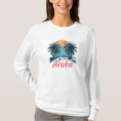 Aruba Island Design (Version 2) - Basic Long Sleev T-Shirt (Vorderseite)