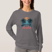 Aruba Island Design (Version 2) - Basic Long Sleev T-Shirt (Vorderseite)