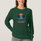 Aruba Island Design (Version 2) - Basic Long Sleev T-Shirt (Vorderseite)