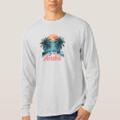Aruba Island Design (Version 2) - Basic Long Sleev T-Shirt (Vorderseite)