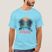 Aruba Island Design (Version 2) - Men's Basic T-Sh T-Shirt (Vorderseite)
