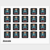 Aruba Island Design (Version 2) - Square Stickers (Blatt)