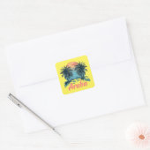 Aruba Island Design (Version 2) - Square Stickers (Umschlag)