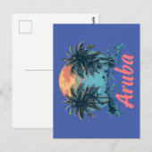 Aruba Island Design (Version 2) - Standard Postcar Postkarte (Vorne/Hinten)
