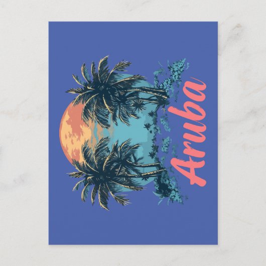 Aruba Island Design (Version 2) - Standard Postcar Postkarte (Vorderseite)
