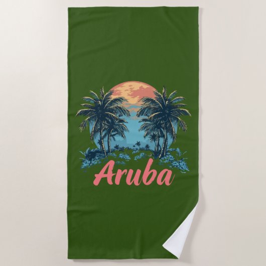 Aruba Island Design (Version 2) - Strandtuch (Vorderseite)