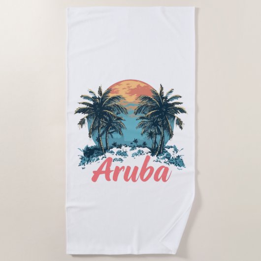 Aruba Island Design (Version 2) - Strandtuch (Vorderseite)