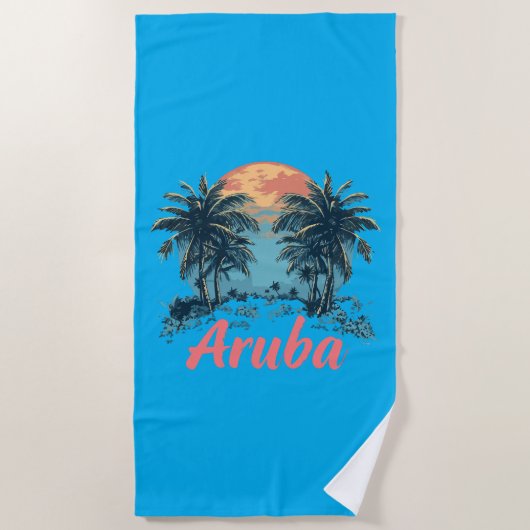 Aruba Island Design (Version 2) - Strandtuch (Vorderseite)