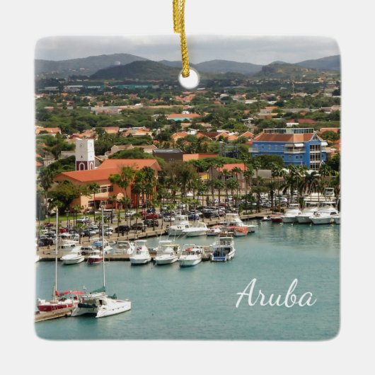 Aruba-Jachthafen Keramikornament (Vorderseite)