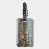 Aruba-Jachthafen personalisiert Gepäckanhänger (Vorderseite vertikal)