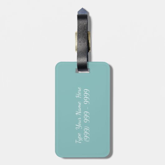 Aruba-Jachthafen personalisiert Gepäckanhänger (Rückseite vertikal)