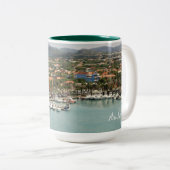 Aruba-Jachthafen Zweifarbige Tasse (VorderseiteRechts)