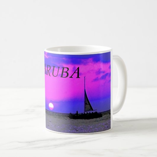 Aruba-Kaffee-Tasse Kaffeetasse (VorderseiteRechts)