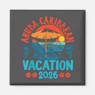 Aruba Karibik 2026 Familienurlaub Strand Sommer  Magnet