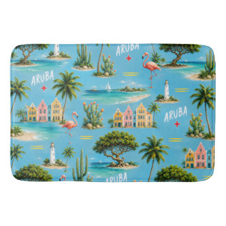 Aruba Karibik Insel Leuchtturm Reise Souvenir Badematte