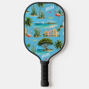 Aruba Karibik Insel Leuchtturm Reise Souvenir Pickleball Schläger