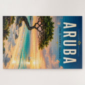 🌴 Aruba Karibik-Strand-Paradies ☀️ Puzzle (Horizontal)