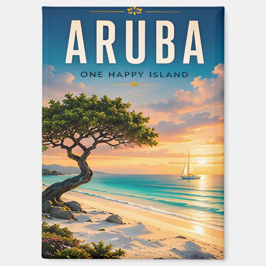 🌴 Aruba Karibik-Strandurlaub ☀️ Magnet (Vorderseite)