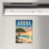 🌴 Aruba Karibik-Strandurlaub ☀️ Magnet (In Situ (Geschirrspüler))