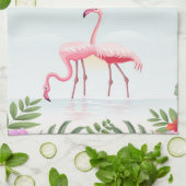 Aruba Karibischer Flamingo| Flamingo Geschirrtuch (Gefaltet)