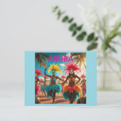 Aruba-Karnevalsfarben auf Postkarte (Stehend Vorderseite)