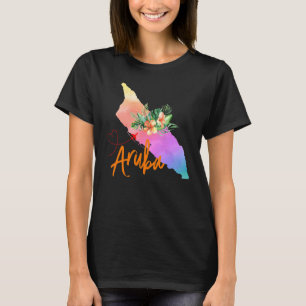 Aruba-Kartenübereinstimmung Urlaub Familie Mädchen T-Shirt