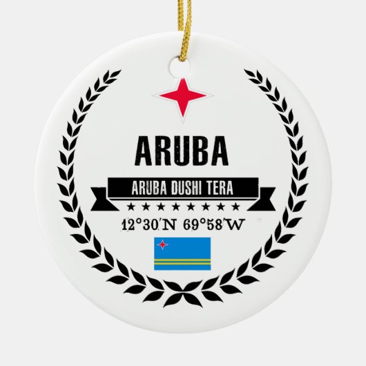 Aruba Keramik Ornament (Vorne)