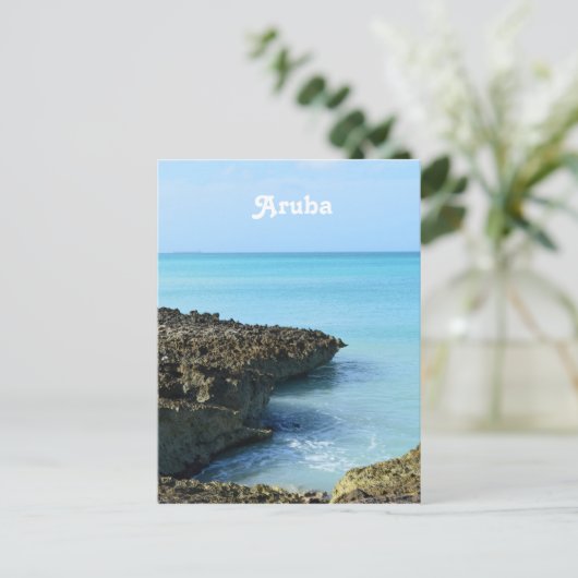 Aruba Landschaft Postkarte (Stehend Vorderseite)