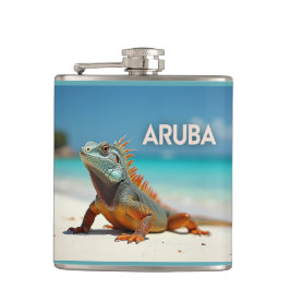 Aruba Leguan  Flachmann