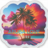 Aruba Liebe phantastisch Aufkleber (Vorderseite)