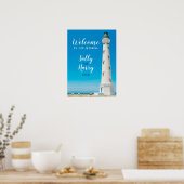 Aruba Lighthouse Hochzeit in Urlaubsort Personalis Poster (Küche)