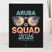 Aruba-Mannschaft 2026 Retro Karte (Rückseite)