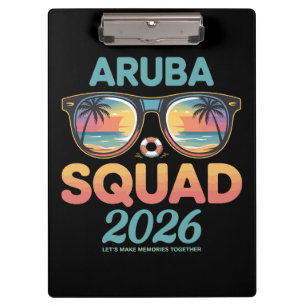 Aruba-Mannschaft 2026 Retro Klemmbrett